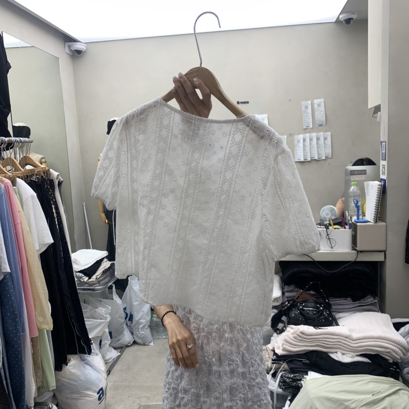 BREEZE韓國代購女士新品熱賣休閑推薦人氣26春夏襯衫蕾絲衫LBREEZE襯衫/蕾絲衫