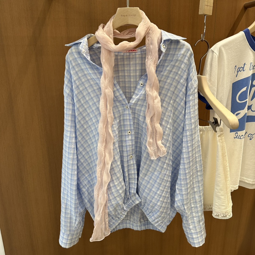 REPERTORY韓國代購女裝新款熱賣26夏季職業休閑圍巾披肩圍巾REPERTORY圍巾/披肩圖色2