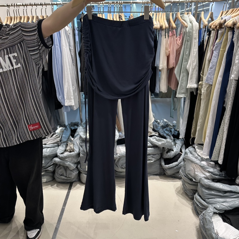 HONG.U韓國東大門代購女士新品時尚26春夏推薦26夏季休閑褲HONG.U休閑褲圖色4墨色