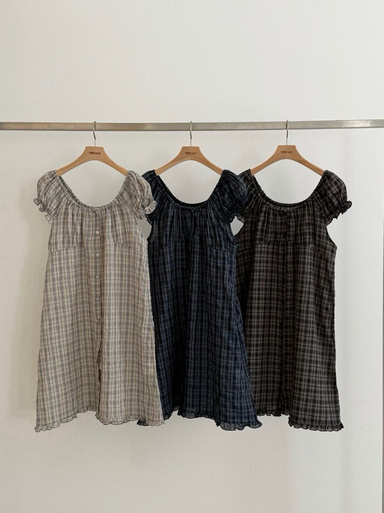 TREEAN-트리안-T韓國直郵實拍女士新品26夏季推薦連衣裙TREEAN-2件起連衣裙圖色2左二色