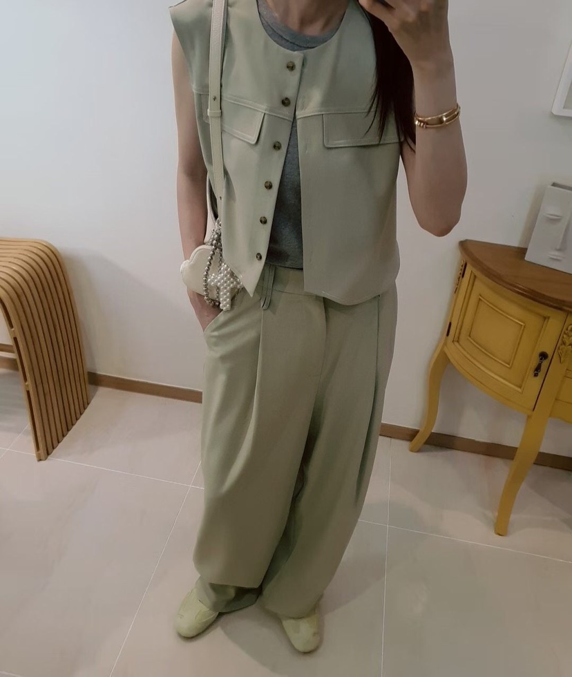 GENTLE B/LOVENTINA韓國代購女裝新品熱賣休閑褲不含腰帶LGENTLE B/LOVENTINA休閑褲