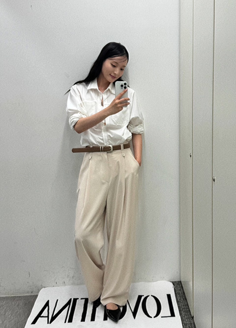 GENTLE B/LOVENTINA韓國代購女裝新品熱賣休閑褲不含腰帶LGENTLE B/LOVENTINA休閑褲圖色2