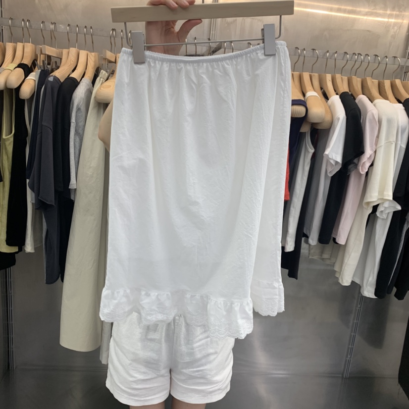 ESSENCE韓國直郵實拍女士新款休閑半身裙中短裙棉質蕾絲SESSENCE半身裙/中短裙