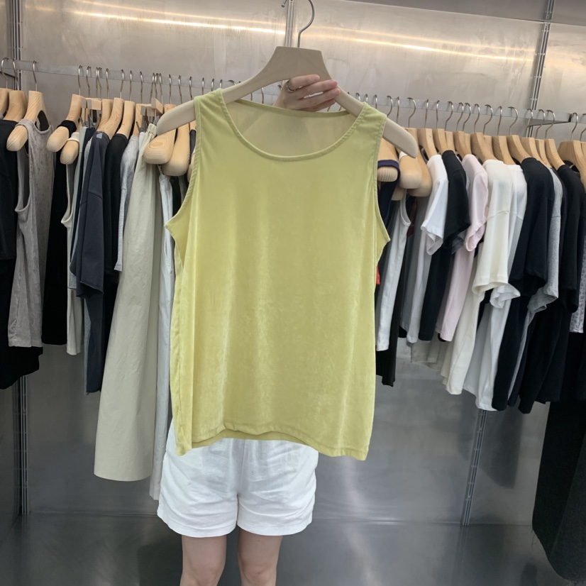 ESSENCE韓國東大門代購女士新款推薦時尚吊帶背心天鵝絨無袖ESSENCE吊帶/背心圖色2