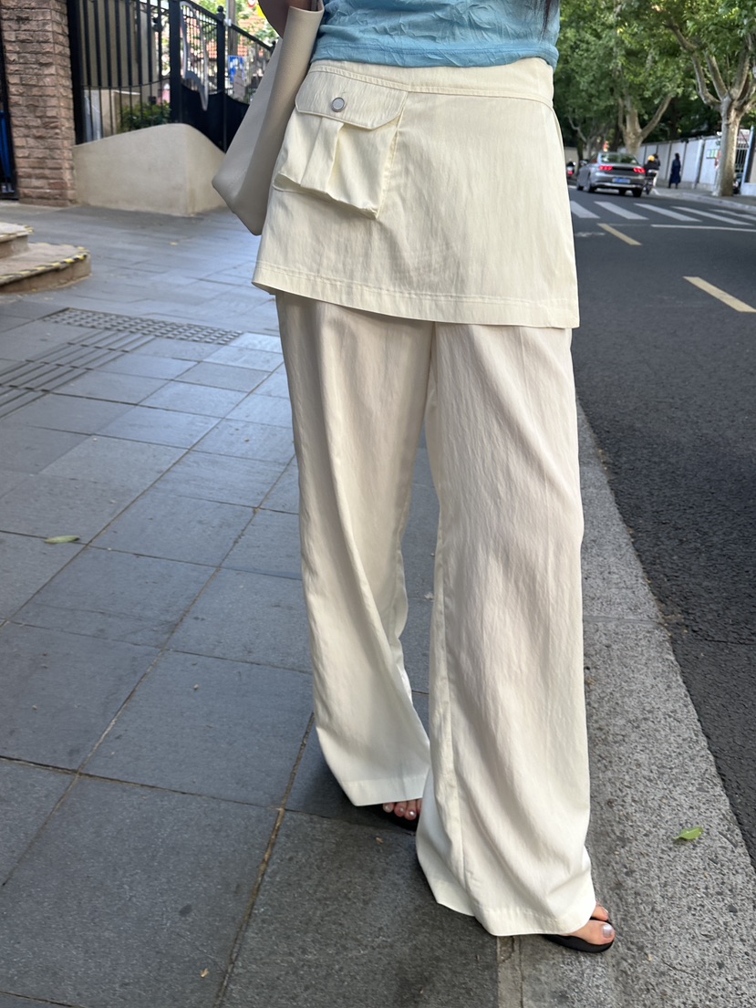 BOWIE韓國東大門代購女裝新款26春夏職業26夏季熱賣裙褲口袋BOWIE裙褲