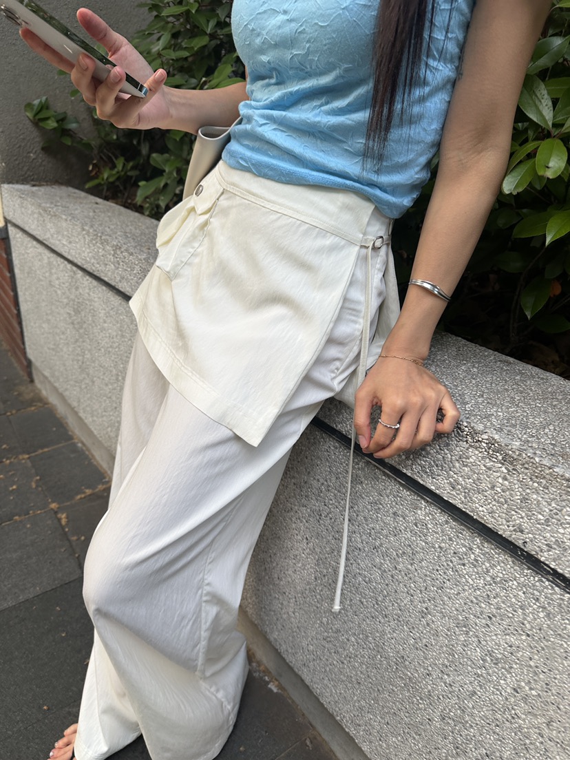 BOWIE韓國東大門代購女裝新款26春夏職業26夏季熱賣裙褲口袋BOWIE裙褲