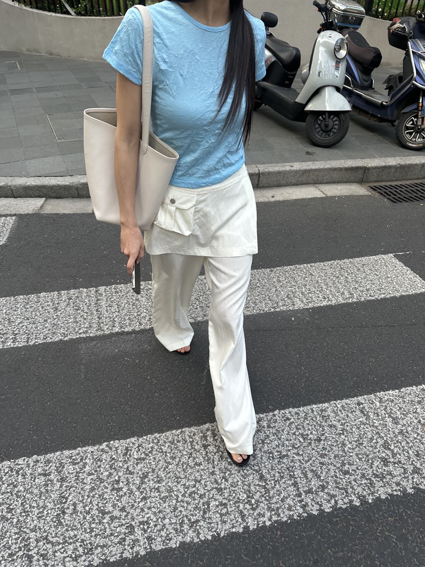 BOWIE韓國東大門代購女裝新款26春夏職業26夏季熱賣裙褲口袋BOWIE裙褲
