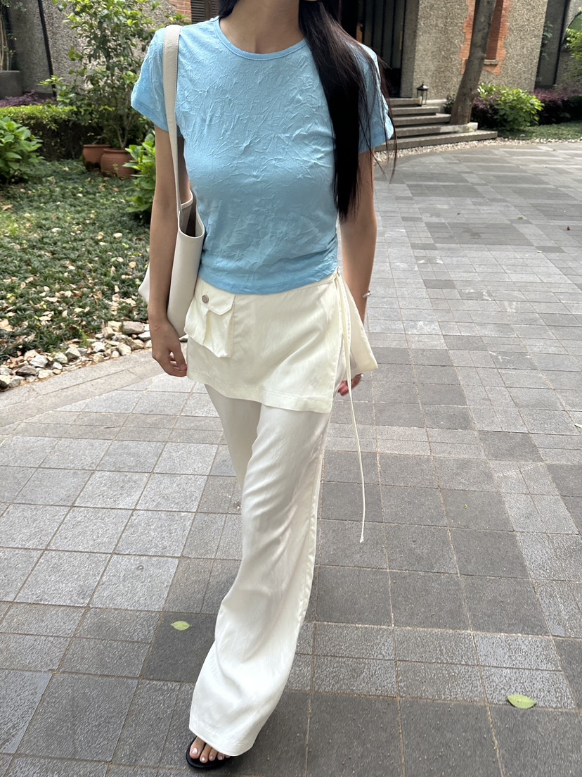 BOWIE韓國東大門代購女裝新款26春夏職業26夏季熱賣裙褲口袋BOWIE裙褲