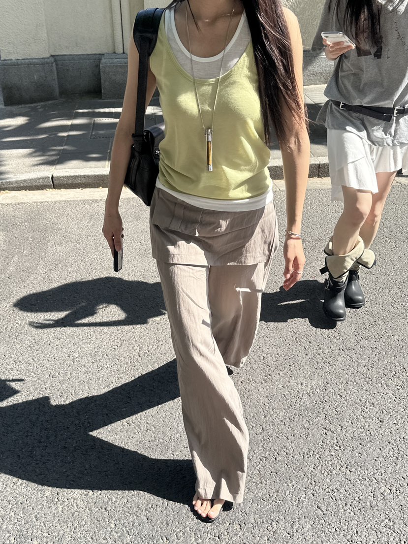 BOWIE韓國東大門代購女裝新款26春夏職業26夏季熱賣裙褲口袋BOWIE裙褲