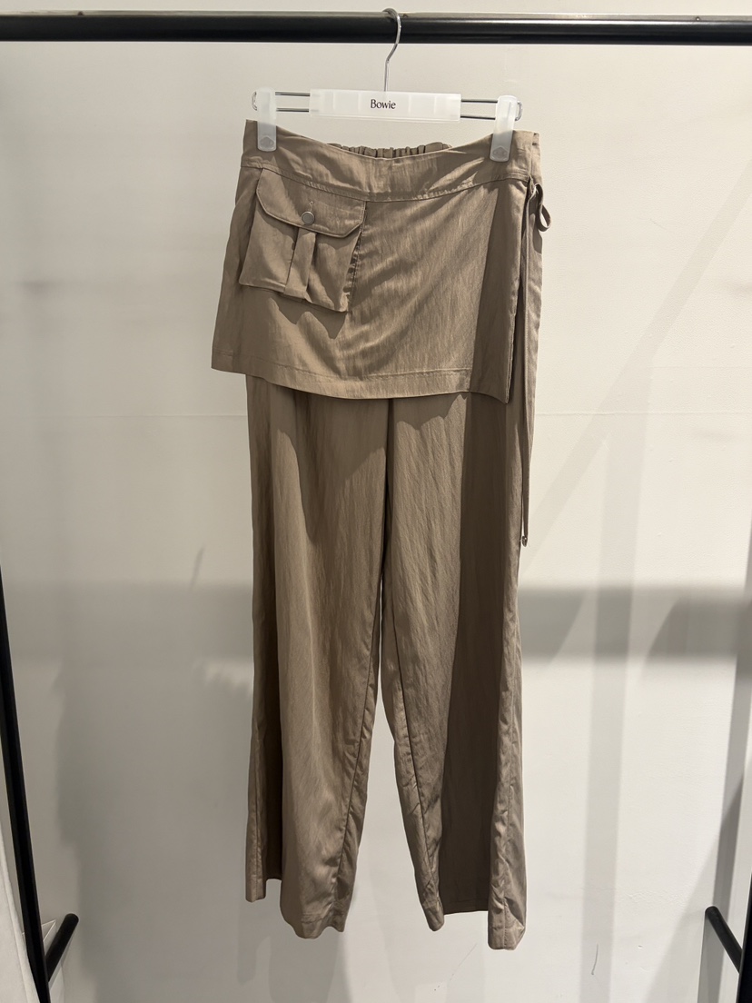 BOWIE韓國東大門代購女裝新款26春夏職業26夏季熱賣裙褲口袋BOWIE裙褲圖色2