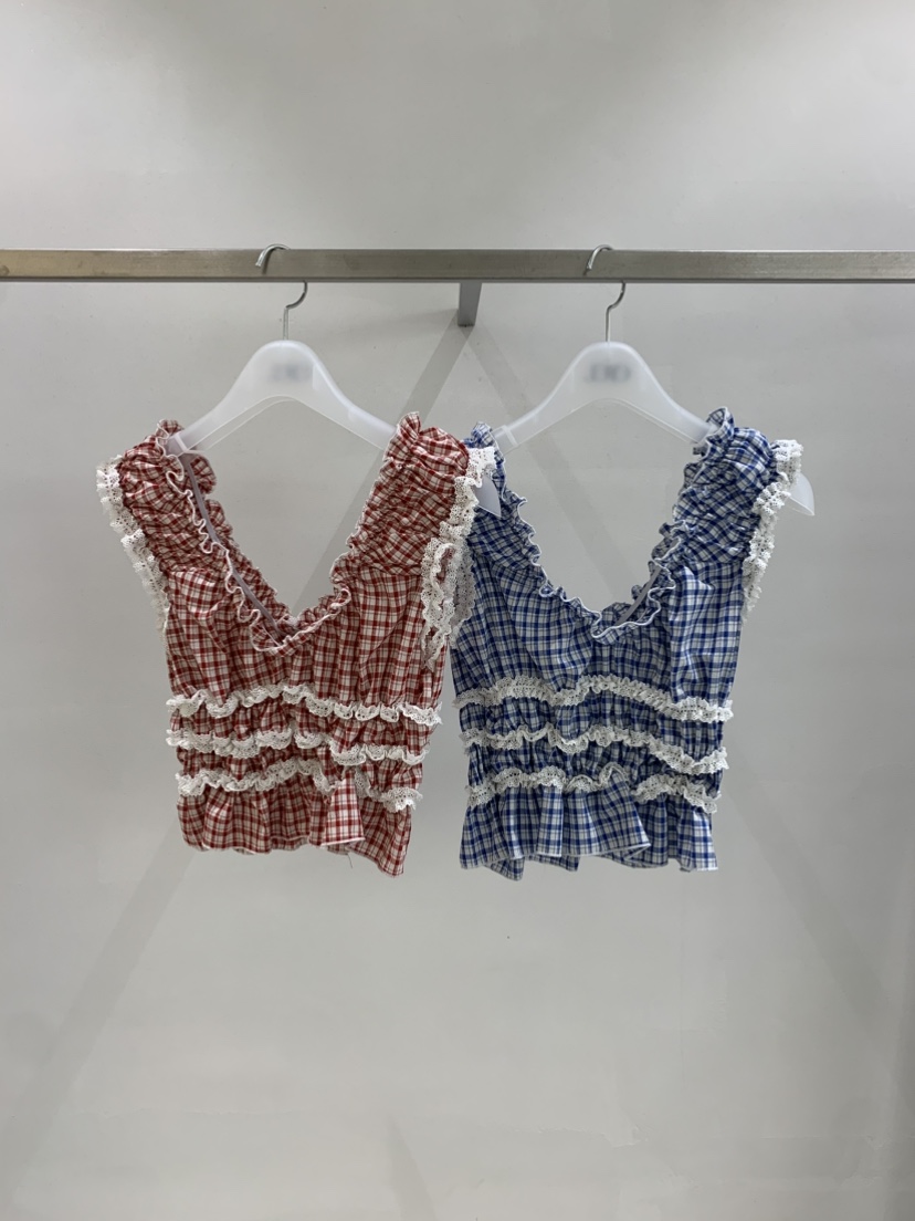 EYEL韓國東大門代購女士新品人氣職業休閑吊帶背心格子無袖EYEL吊帶/背心