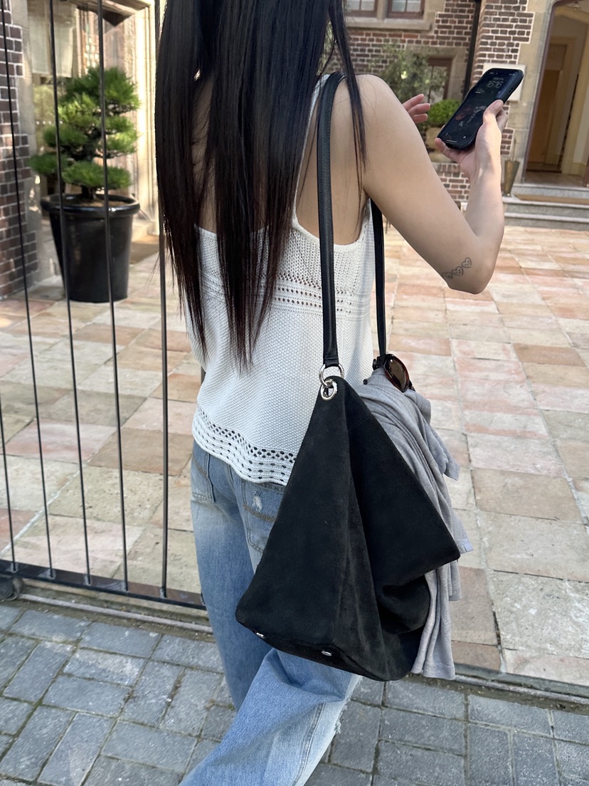 BOWIE東大門實拍韓國女裝新款推薦26春夏吊帶背心亞麻針織褶皺BOWIE吊帶/背心