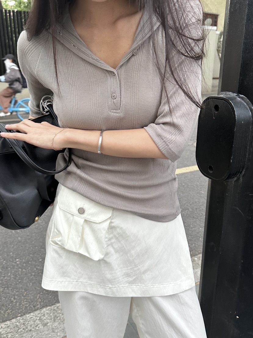 BOWIE韓國直郵實拍女士新款26夏季26春夏人氣職業推薦T恤BOWIET恤
