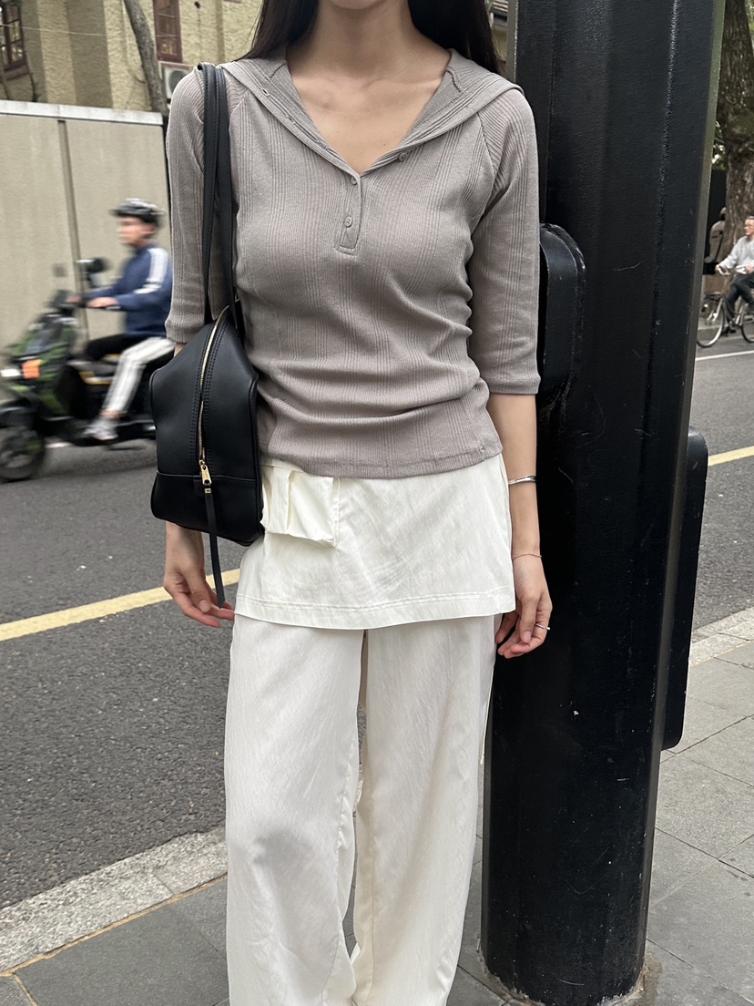 BOWIE韓國直郵實拍女士新款26夏季26春夏人氣職業推薦T恤BOWIET恤