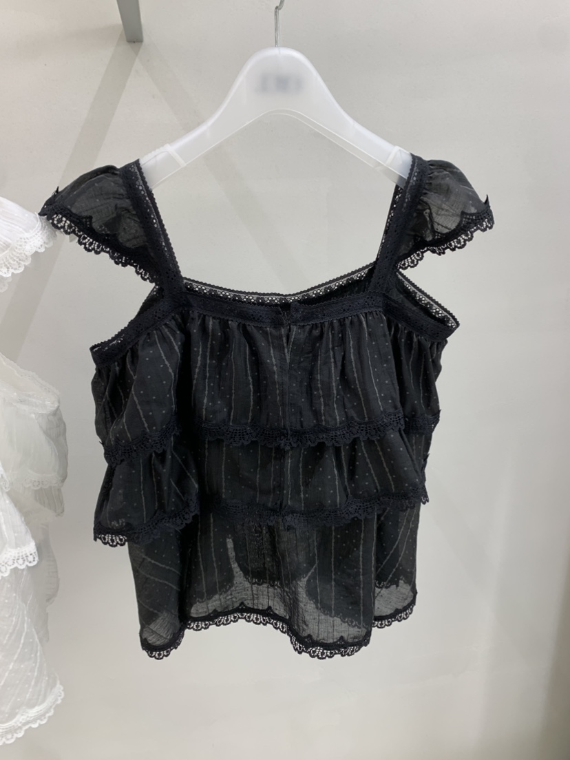 EYEL韓國代購女士新款職業26夏季推薦休閑吊帶背心多層蕾絲EYEL吊帶/背心