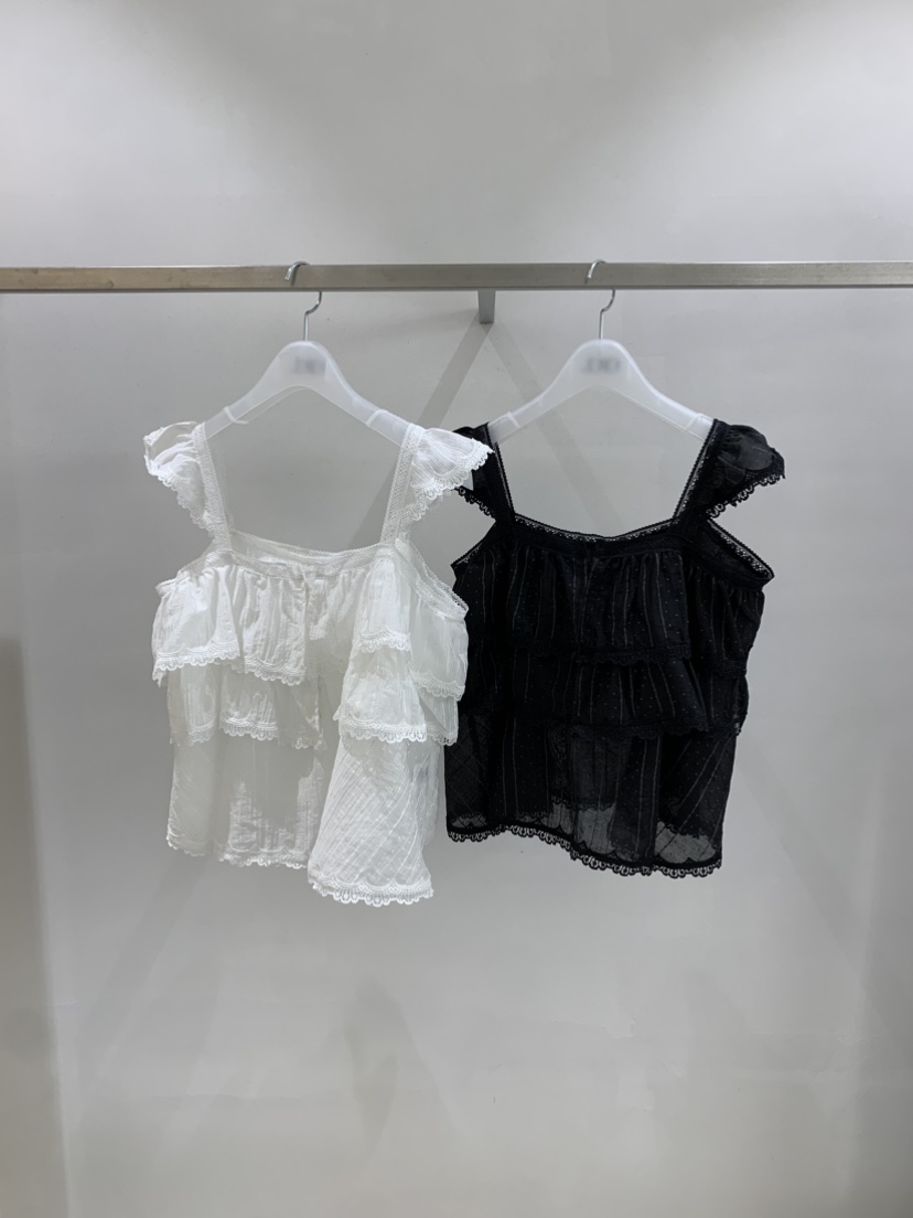 EYEL韓國代購女士新款職業26夏季推薦休閑吊帶背心多層蕾絲EYEL吊帶/背心
