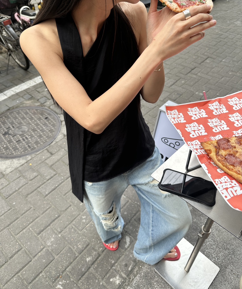BOWIE韓國代購女士新款熱賣26春夏推薦時尚26夏季吊帶背心圍巾BOWIE吊帶/背心