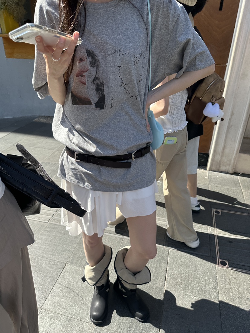 BOWIE韓國直郵女士新品人氣26春夏時尚半身裙中短裙不對稱BOWIE半身裙/中短裙