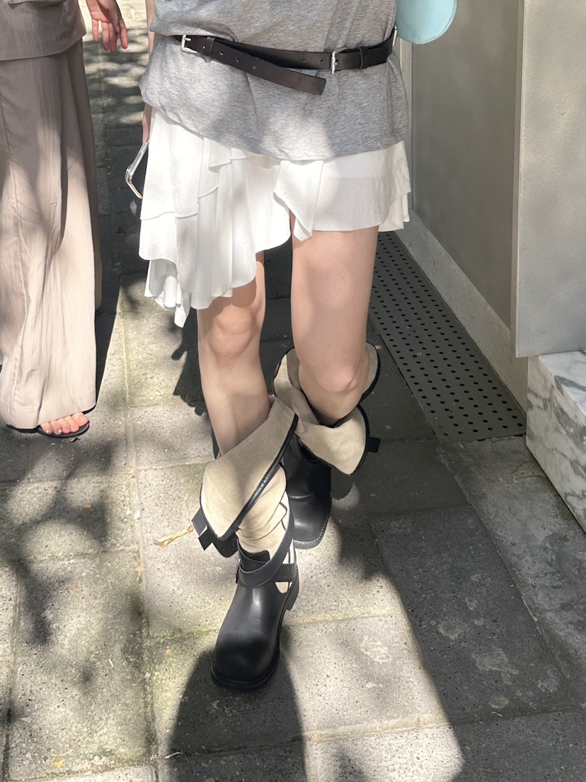 BOWIE韓國直郵女士新品人氣26春夏時尚半身裙中短裙不對稱BOWIE半身裙/中短裙