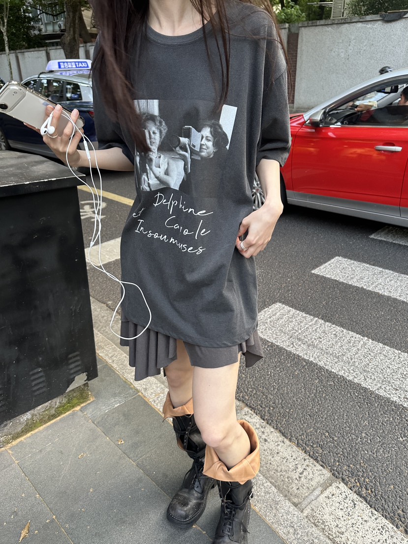 BOWIE韓國直郵女士新品人氣26春夏時尚半身裙中短裙不對稱BOWIE半身裙/中短裙