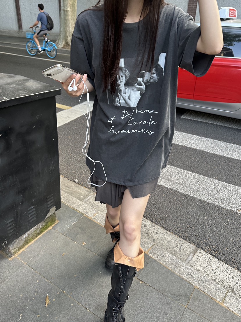 BOWIE韓國直郵女士新品人氣26春夏時尚半身裙中短裙不對稱BOWIE半身裙/中短裙