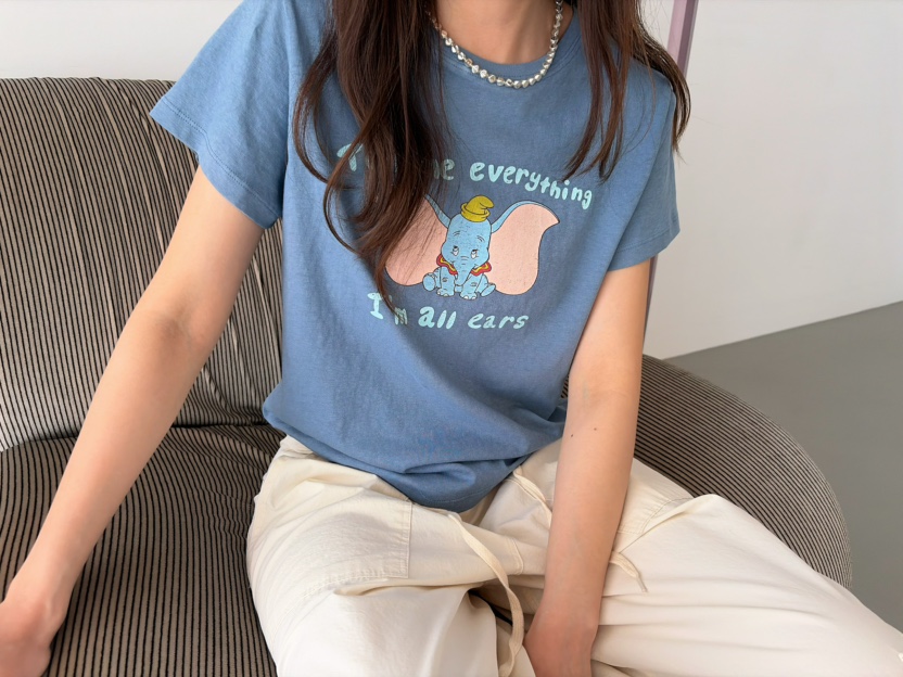 PEBBLE韓國直郵女士新款時尚26春夏26夏季熱賣休閑T恤小飛象PEBBLET恤