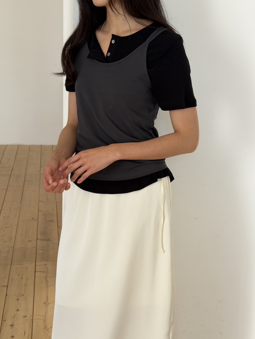AMY GRACE-A韓國東大門代購女士新品休閑吊帶背心不含內搭SAMY GRACE吊帶/背心