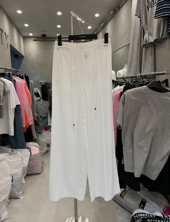 CELEBRITY-A韓國代購女裝新品26夏季職業休閑褲含腰繩打折CELEBRITY-A休閑褲圖色1