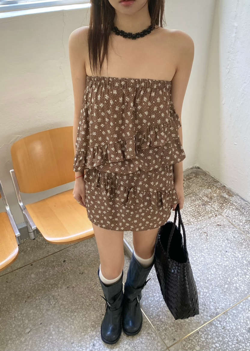 OUPPT韓國直郵女裝新款休閑26夏季時尚熱賣連衣裙不含屁簾OUPPT連衣裙