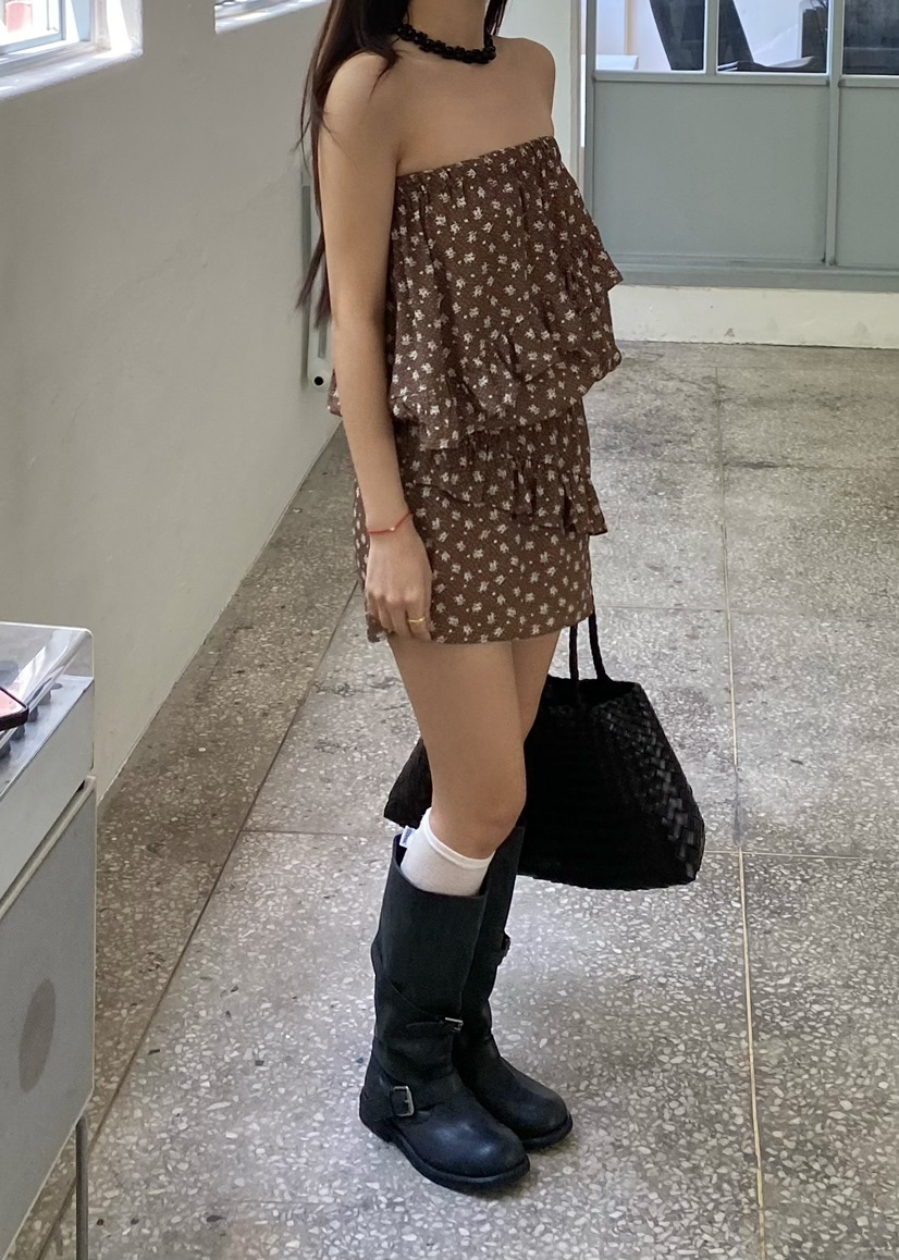 OUPPT韓國直郵女裝新款休閑26夏季時尚熱賣連衣裙不含屁簾OUPPT連衣裙