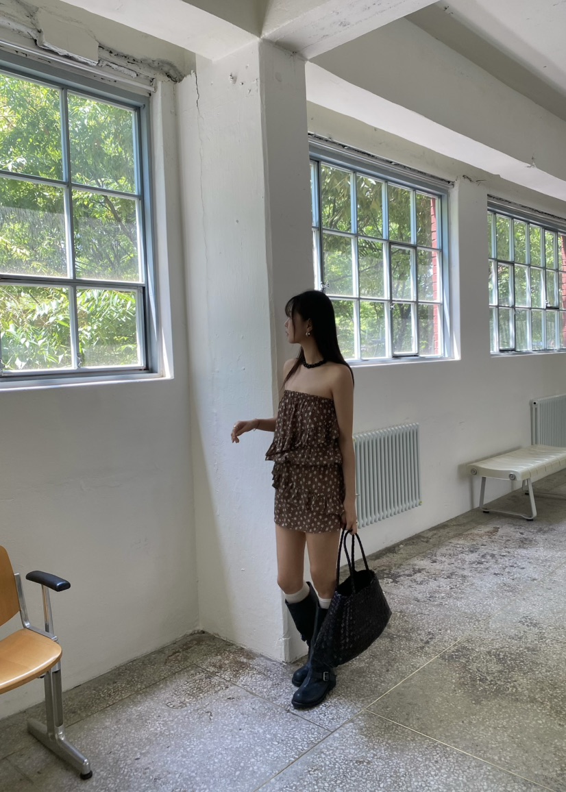 OUPPT韓國直郵女裝新款休閑26夏季時尚熱賣連衣裙不含屁簾OUPPT連衣裙