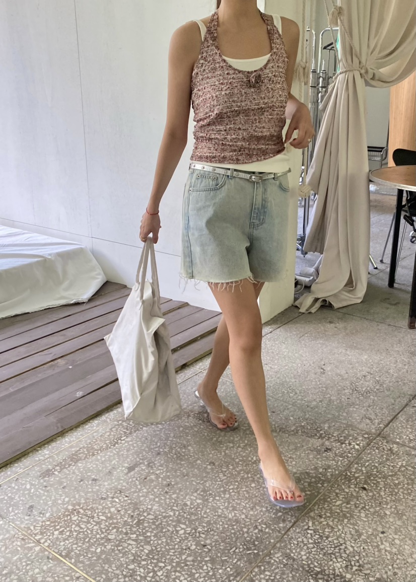 OUPPT韓國直郵實拍女裝新品推薦吊帶背心不含內搭花朵無袖OUPPT吊帶/背心