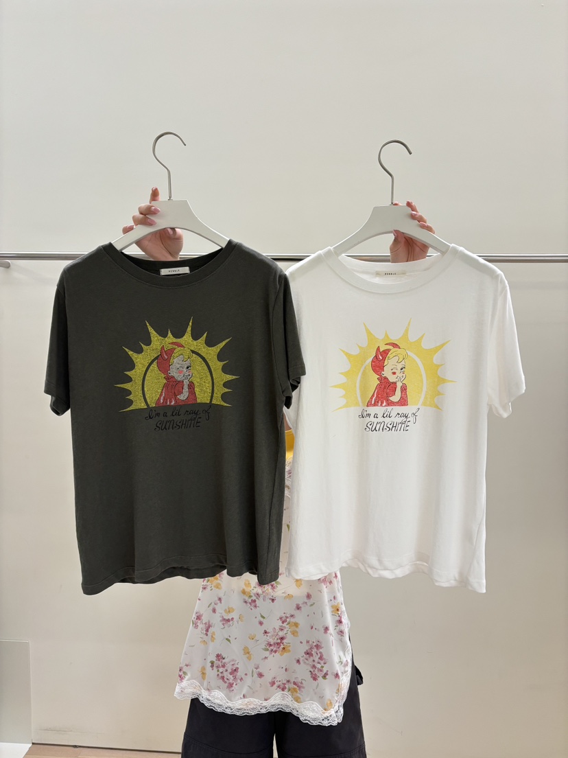 PEBBLE韓國直郵女士新品休閑時尚熱賣推薦26夏季職業人氣T恤PEBBLET恤