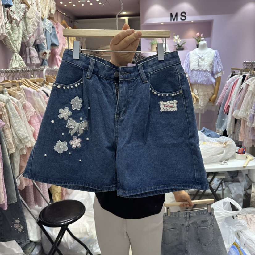 MS東大門實拍韓國女士新品時尚26春夏26夏季休閑短褲褶裥MS短褲圖色1
