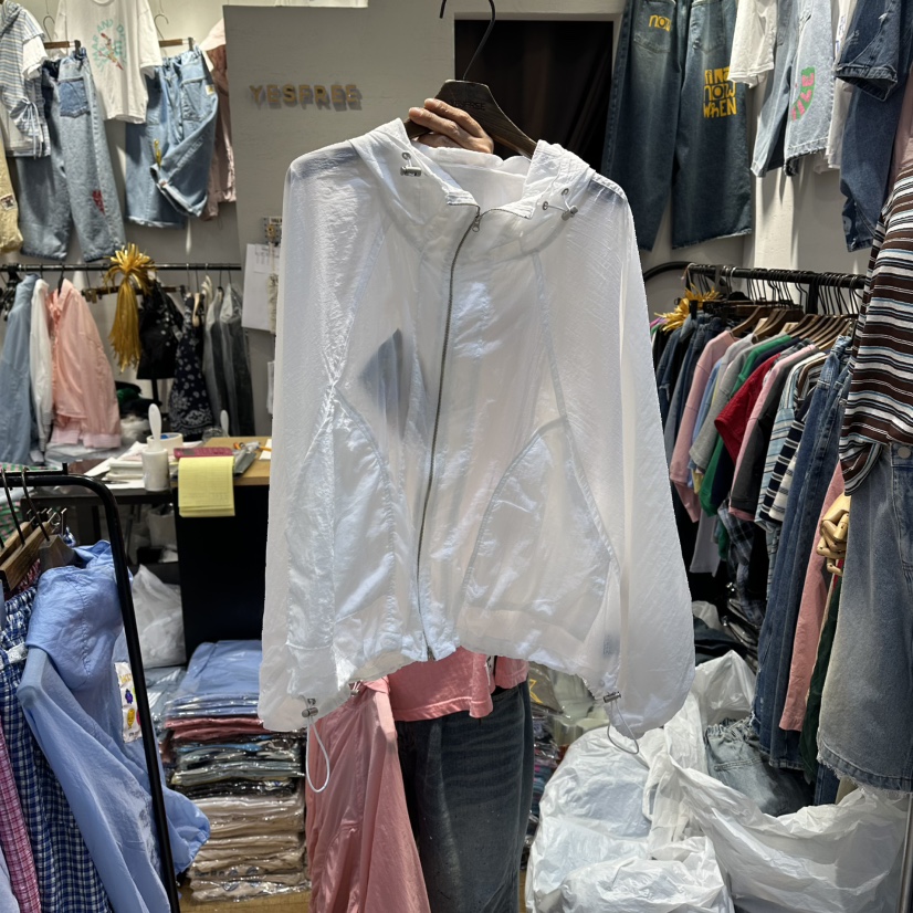YESFREE韓國直郵實拍女裝新品26春夏職業熱賣夾克透明連帽YESFREE夾克圖色3