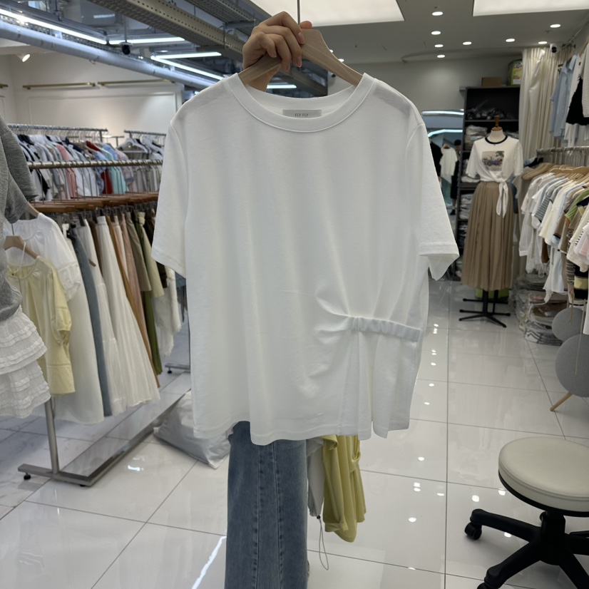 FLYFLY/LULULALLA/LIVE韓國直郵女士新款26春夏職業T恤FLYFLY/LULULALLA/LIVET恤圖色2