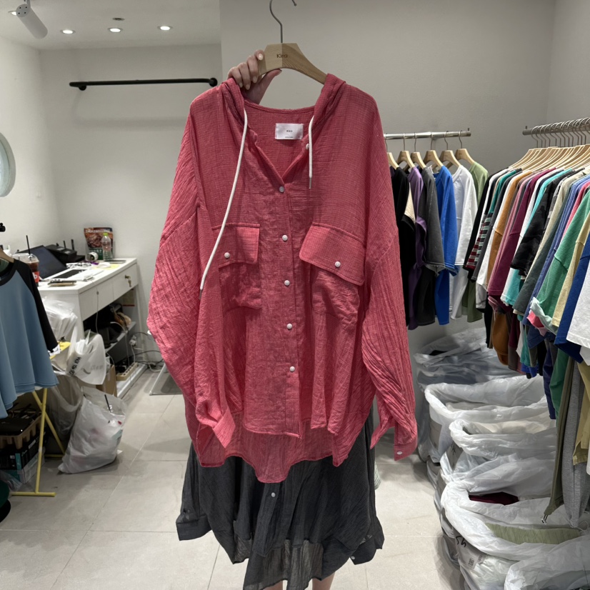 IN KIRA韓國直郵女裝新款26夏季襯衫蕾絲衫不含內搭連帽衫IN KIRA襯衫/蕾絲衫圖色3