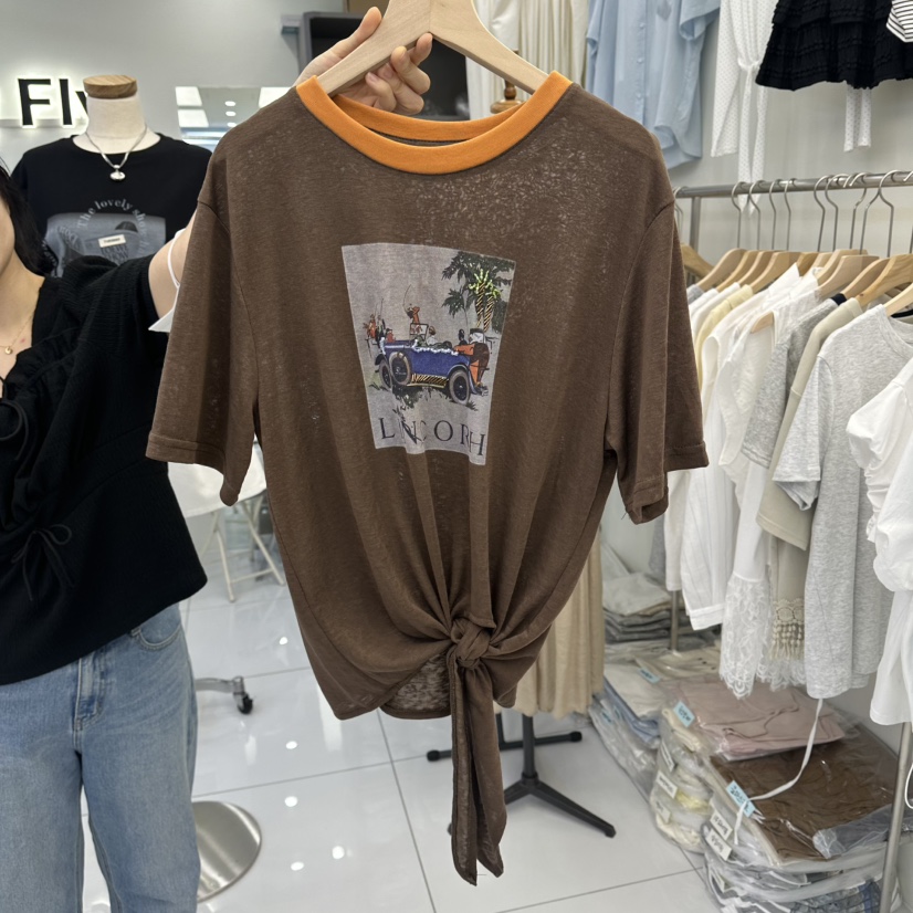 FLYFLY/LULULALLA/LIVE韓國直郵女裝新品職業推薦時尚T恤FLYFLY/LULULALLA/LIVET恤圖色2