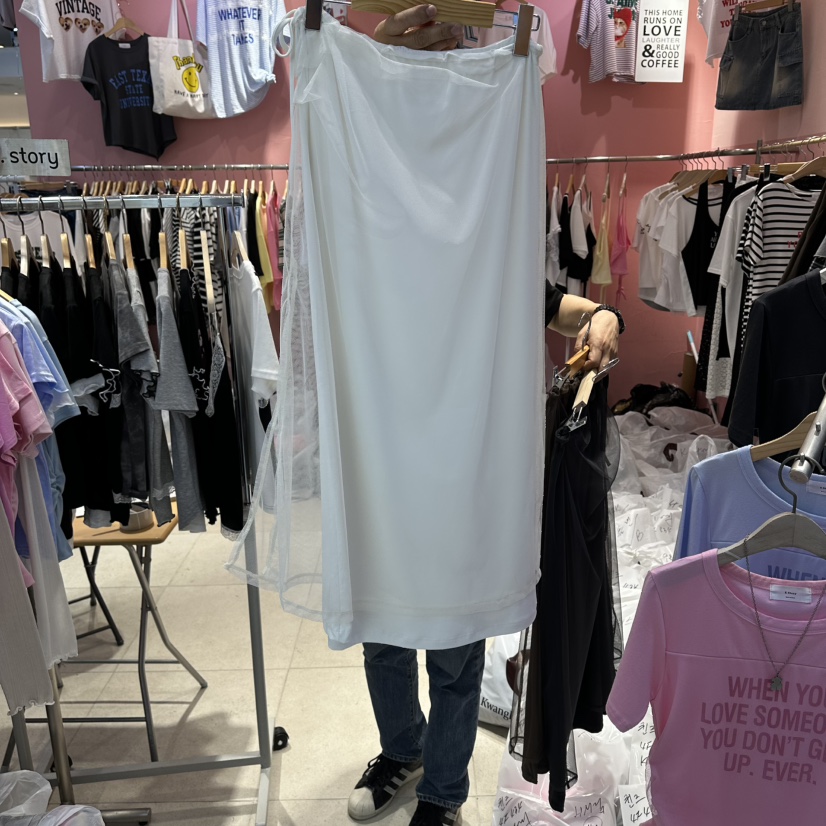 K STORY韓國直郵女士新品人氣推薦時尚職業熱賣長裙雙層K STORY長裙