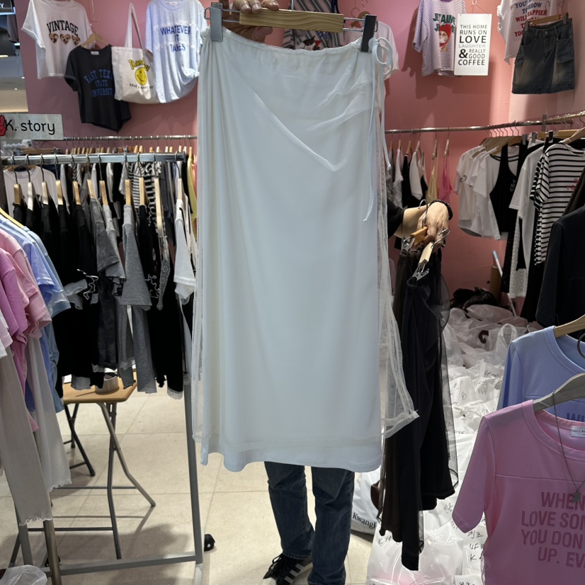 K STORY韓國直郵女士新品人氣推薦時尚職業熱賣長裙雙層K STORY長裙圖色1