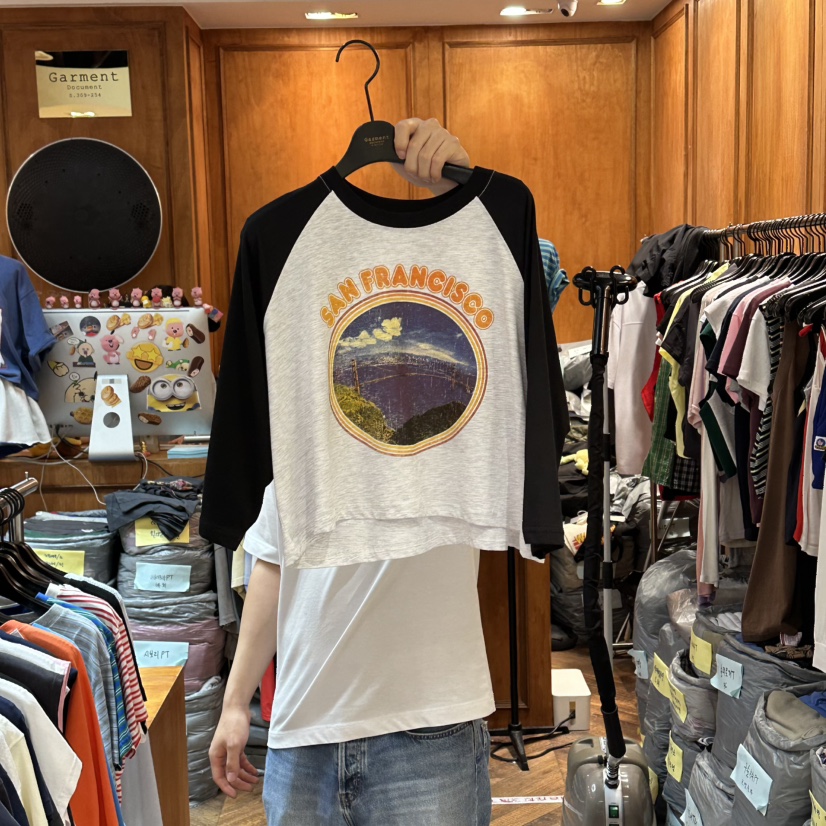 GARMENT-P韓國代購女裝新品推薦職業休閑時尚26春夏長袖T恤GARMENT長袖T恤圖色1
