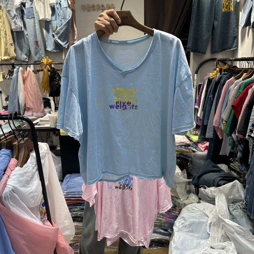 YESFREE韓國直郵女裝新品26夏季人氣職業時尚休閑26春夏T恤YESFREET恤圖色1
