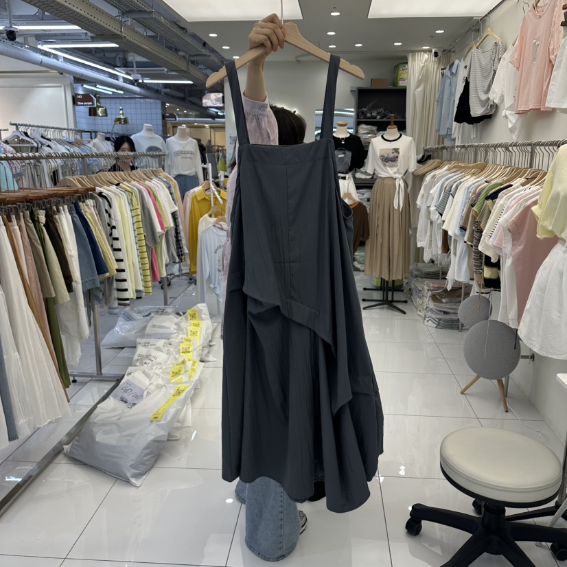 FLYFLY/LULULALLA/LIVE韓國東大門直郵女裝新品休閑連衣裙不含內搭帆布FLYFLY/LULULALLA/LIVE連衣裙