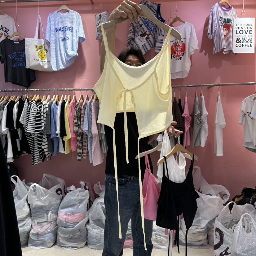 K STORY韓國東大門代購女士新品26春夏26夏季吊帶背心無袖K STORY吊帶/背心圖色4
