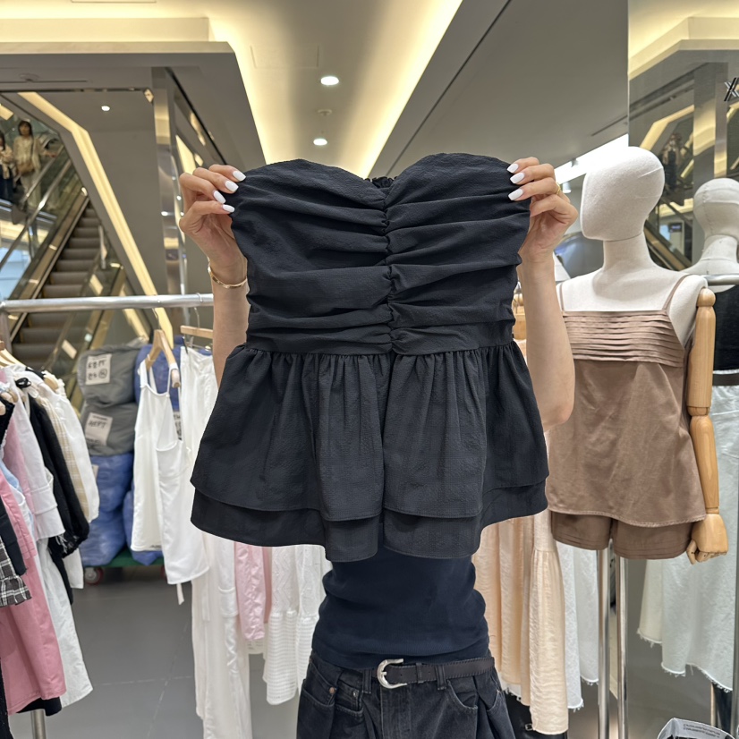 XPARTY韓國東大門直郵女士新款26春夏職業人氣吊帶背心格子XPARTY吊帶/背心圖色3