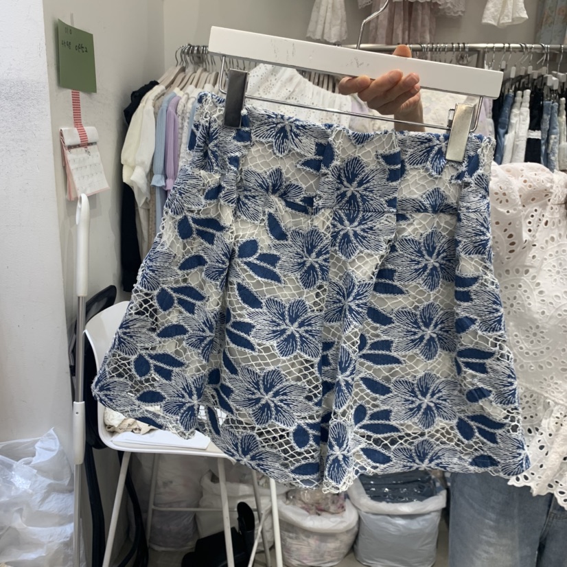 YARD韓國直郵實拍女士新款人氣休閑26春夏26夏季裙褲刺繡YARD裙褲