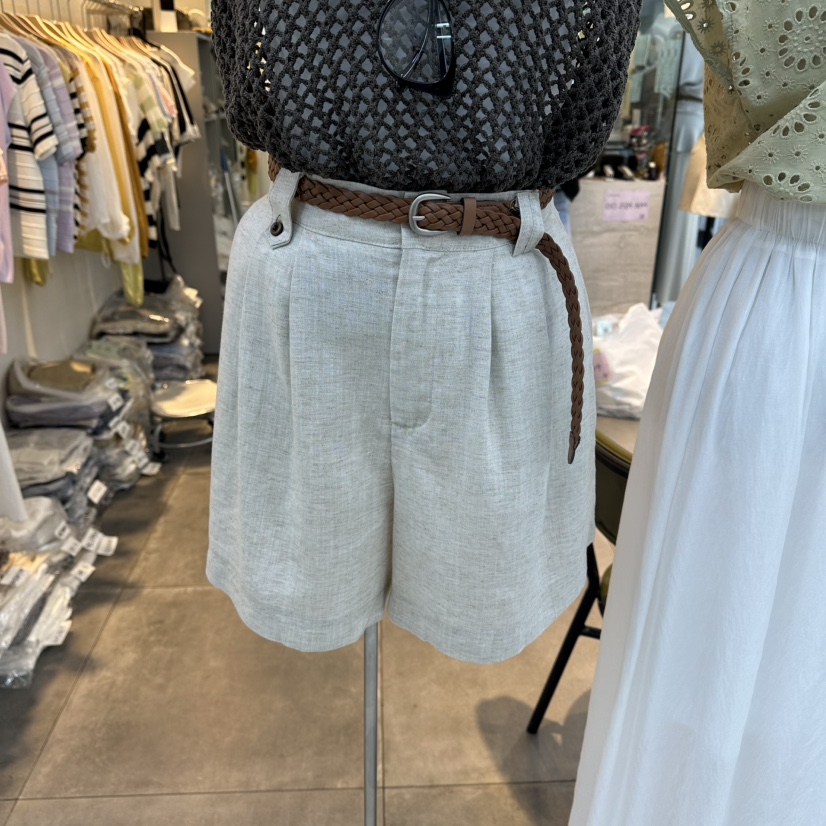 FLYFLY/LULULALLA/LIVE韓國直郵女裝新品26夏季短褲不含腰帶FLYFLY/LULULALLA/LIVE短褲圖色1