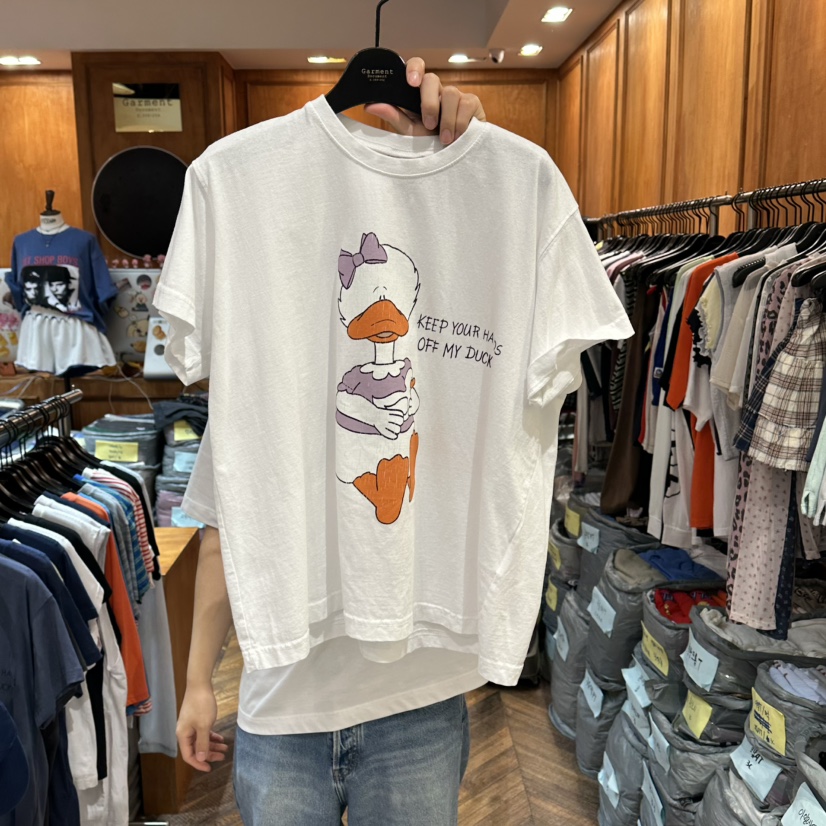 GARMENT-P韓國東大門代購女裝新品熱賣休閑時尚人氣T恤鴨GARMENTT恤圖色1