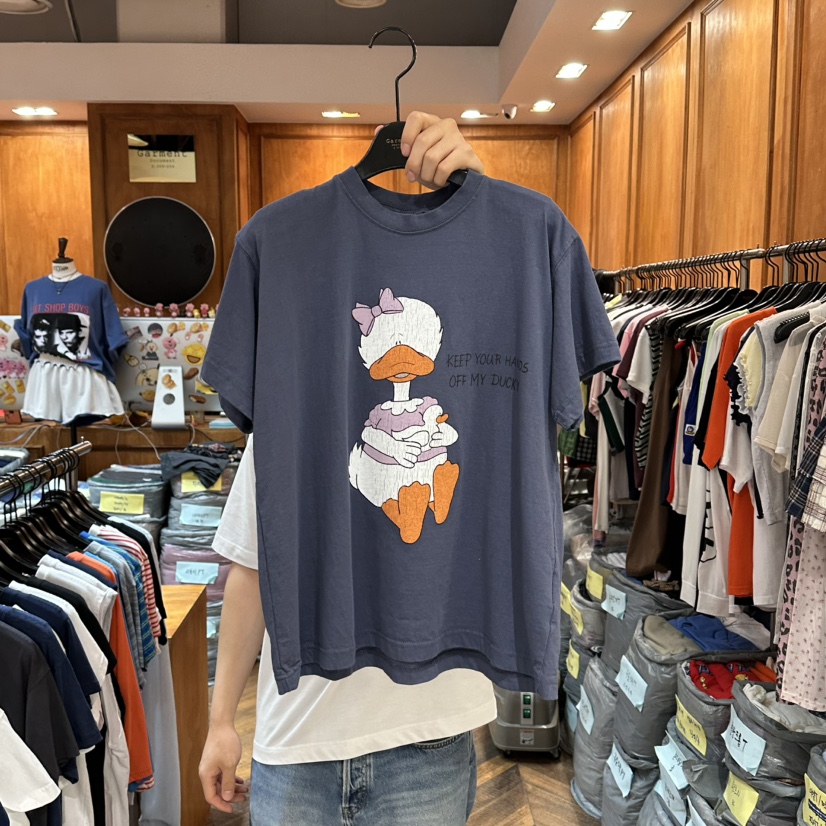 GARMENT-P韓國東大門代購女裝新品熱賣休閑時尚人氣T恤鴨GARMENTT恤圖色2