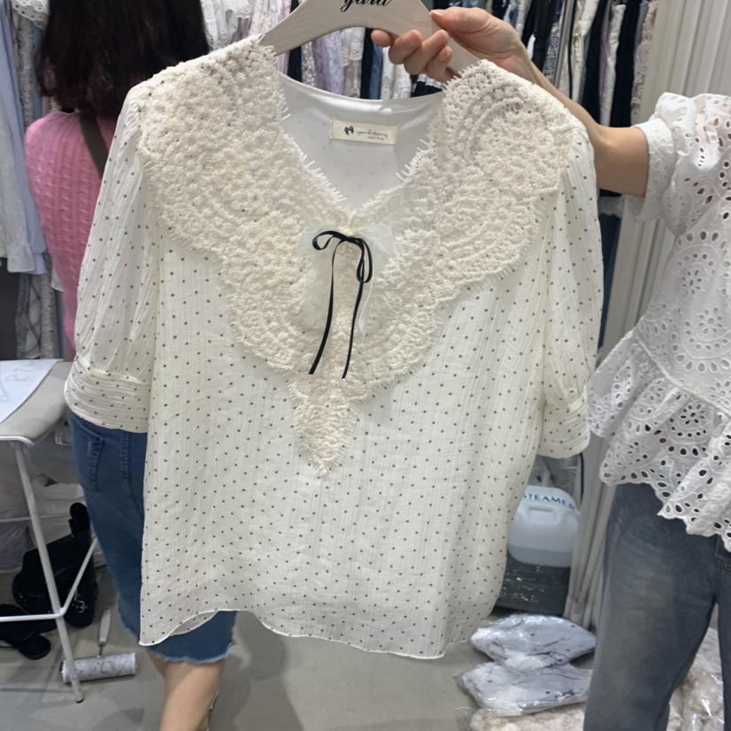 YARD韓國直郵女裝新品職業休閑人氣時尚26春夏襯衫蕾絲衫YARD襯衫/蕾絲衫圖色1